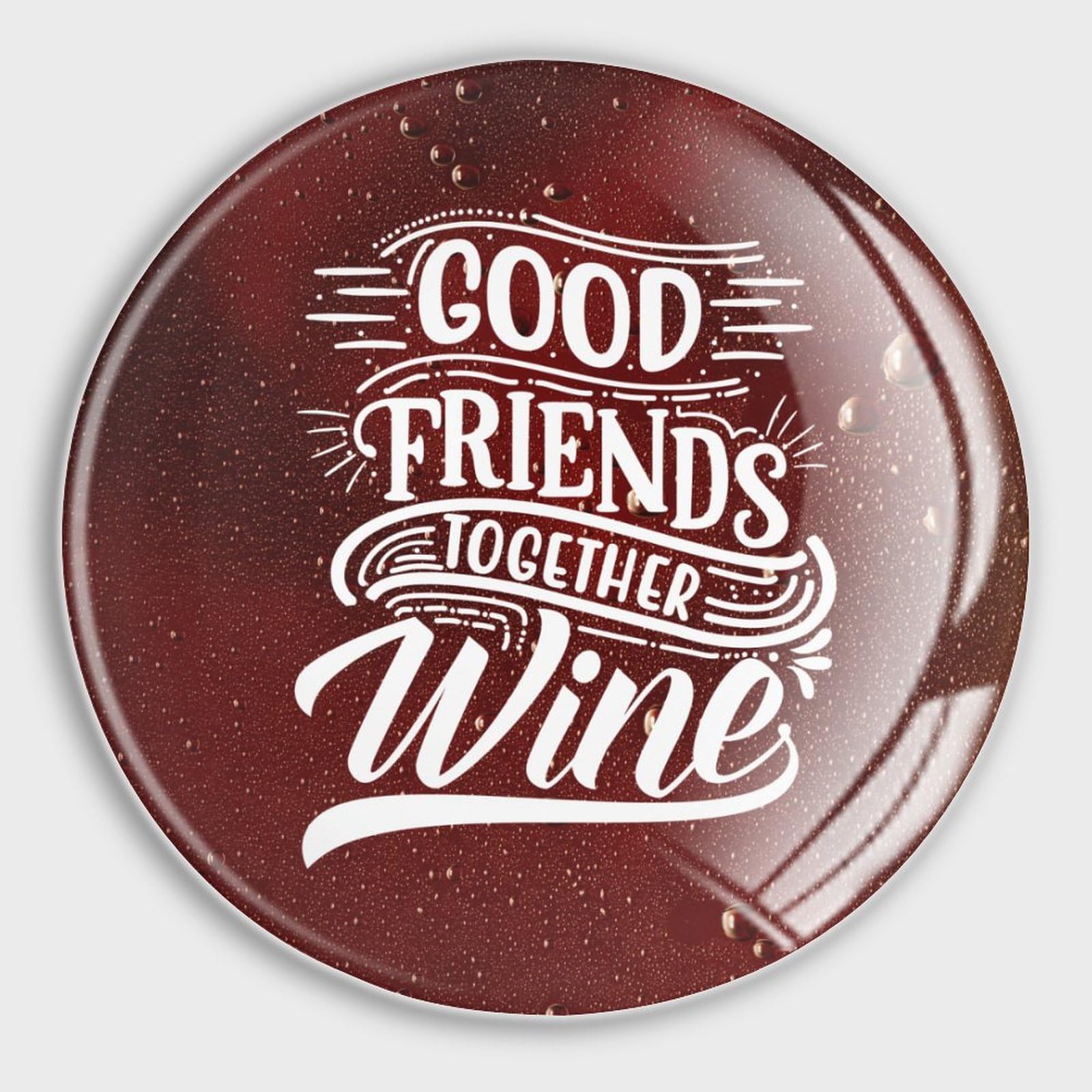 Aimants de réfrigérateur cadeau amitié en verre lot de 4 magnets message