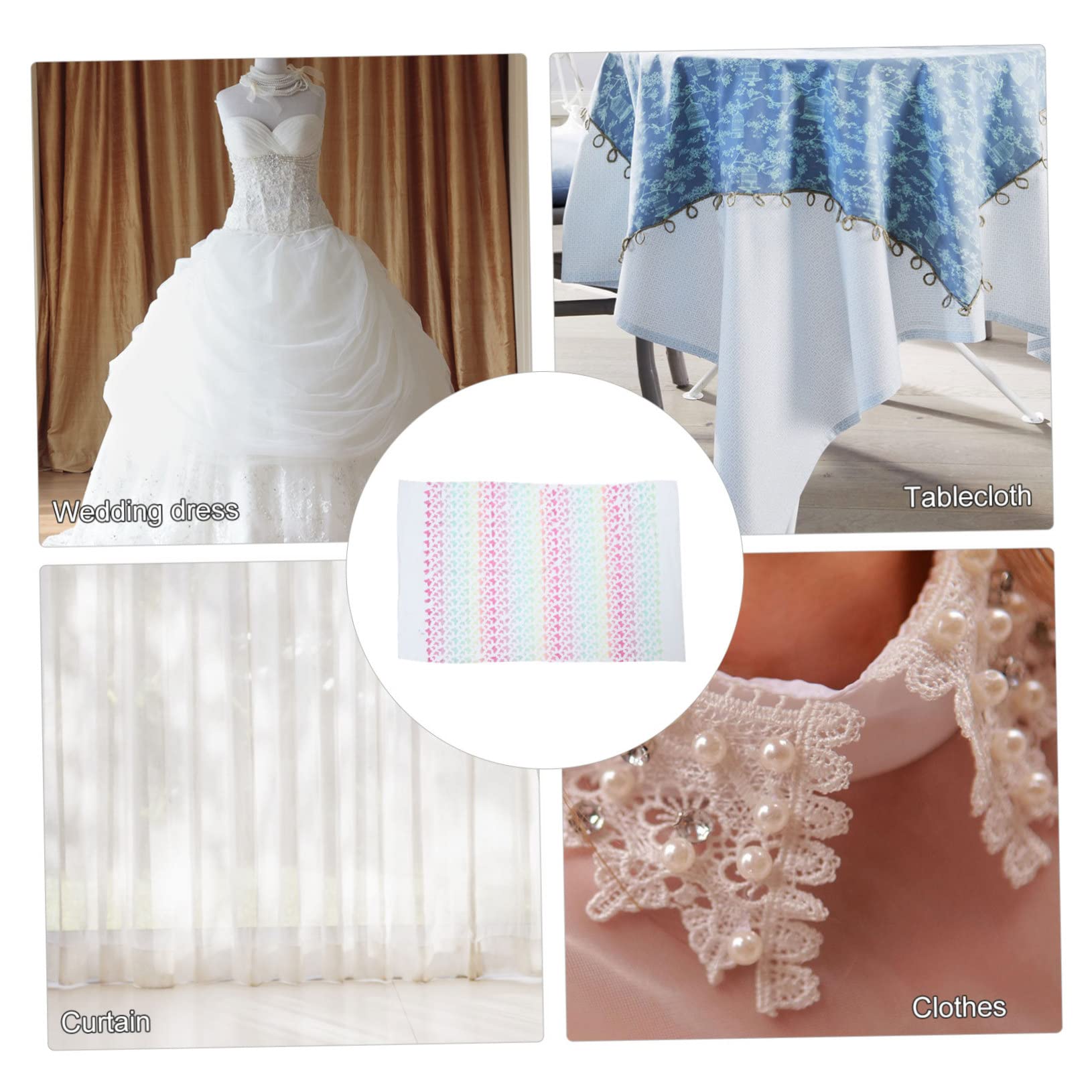 Operitacx 4piezas Accesorios De Encaje De Para Manualidades y Decoración De Bordada Para Vestidos De Boda Diy Fiesta y Decoración