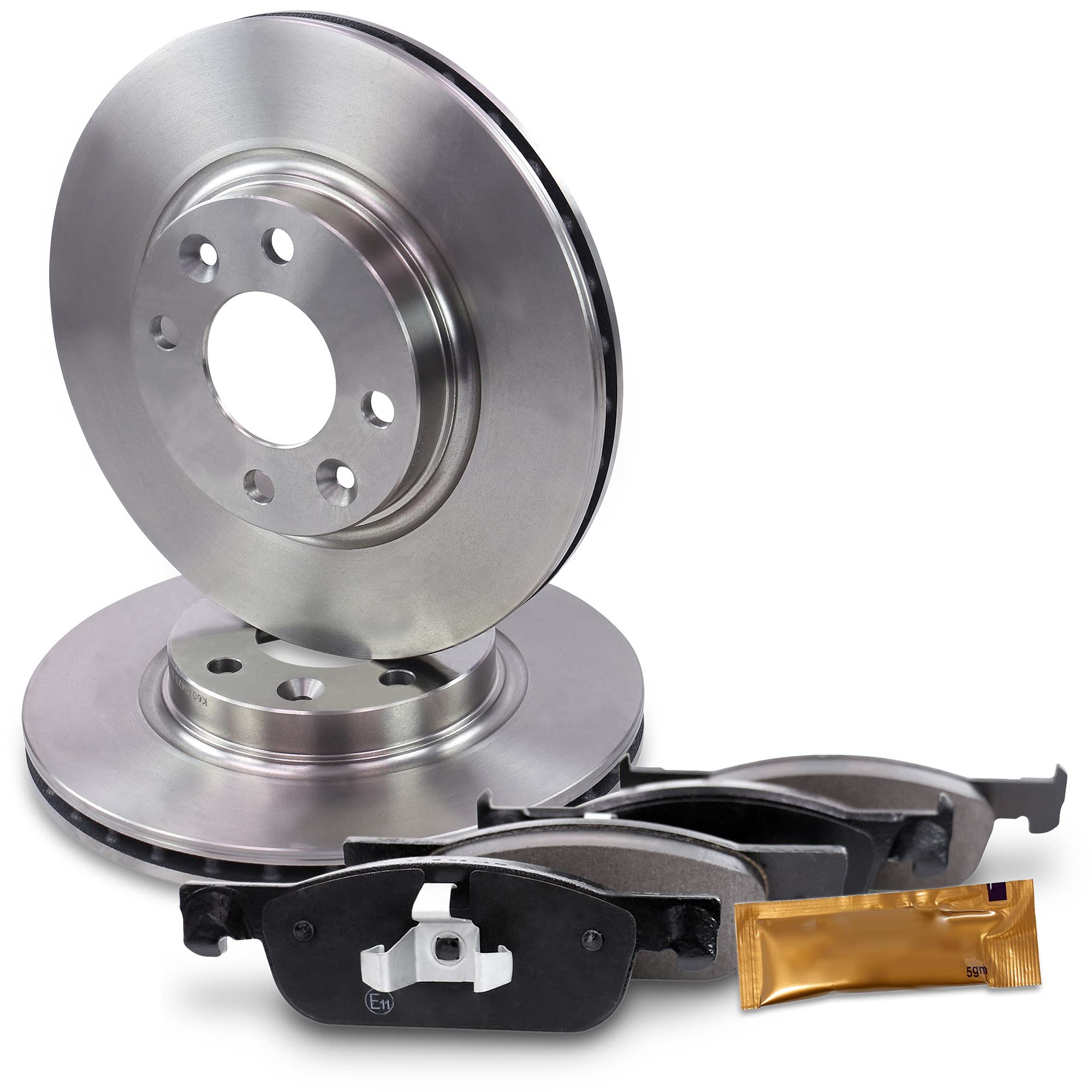 ATEC Germany Bremsenset Vorderachse inkl. Bremsscheiben Ø 258 mm Belüftet + Bremsbeläge Vorne