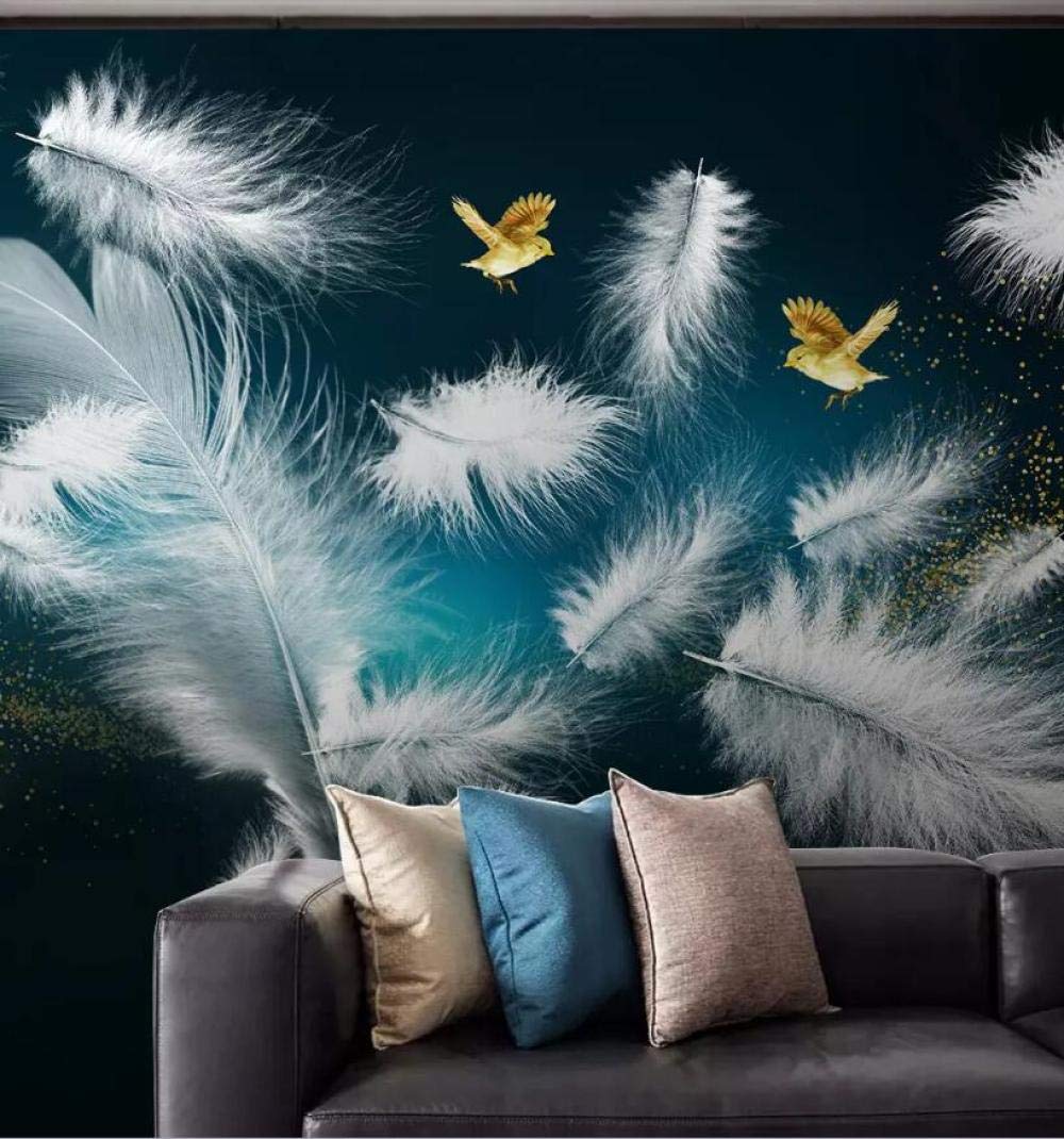 Papier peint 3D plume grand format papier peint mural luxe