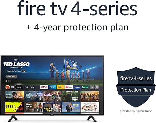 Paquete de televisión inteligente Tienda Fire TV 4-Series de 55" en 4K UHD con plan de protección de 4 años