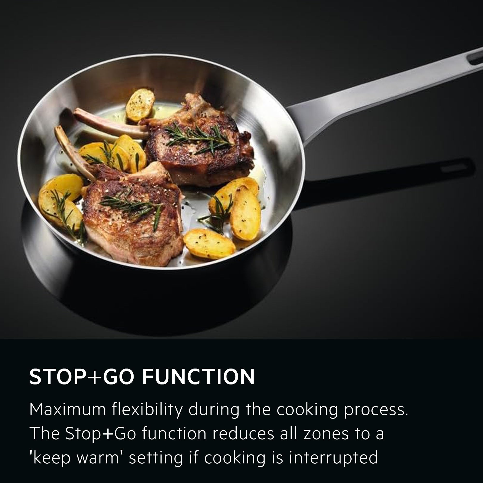 AEG 3000 Series Radiant Hob, Ceramic Hob, HRX64360C, 4 Cooking Zones, 60cm, Touch Control, Gas on Glass, Residual Heat Indicators, Built-in Hob, Black — view 4