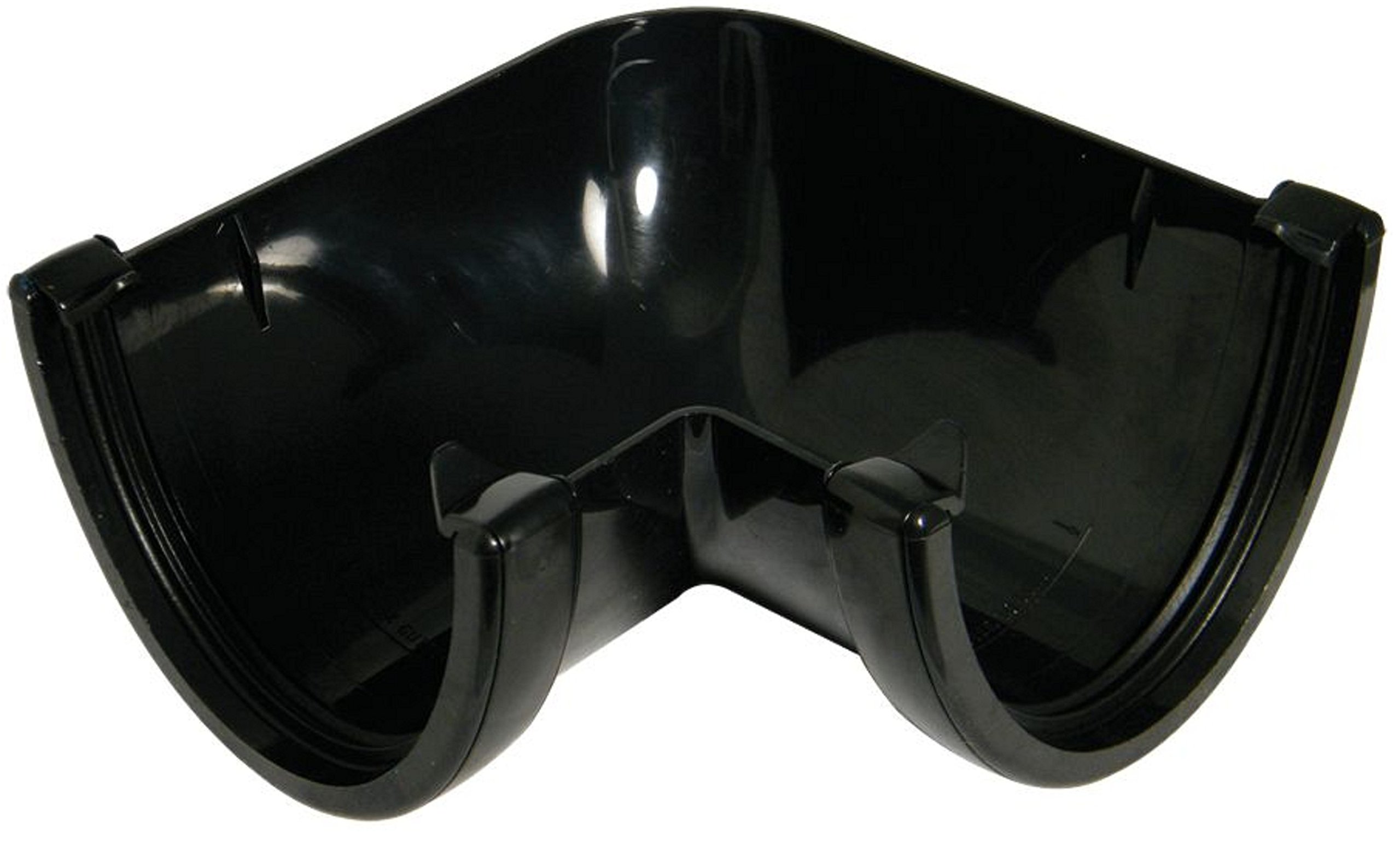 Floplast Hi-Cap Black 90° Gutter Angle(Dia)115mm from B&Q