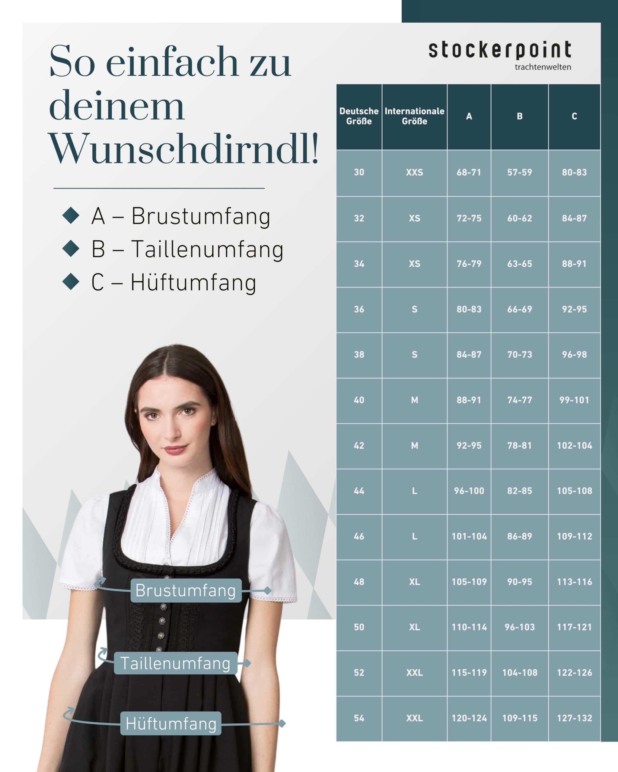 Stockerpoint Damen Zenta3 Maxi Dirndl ohne Schürze (1er Pack)
