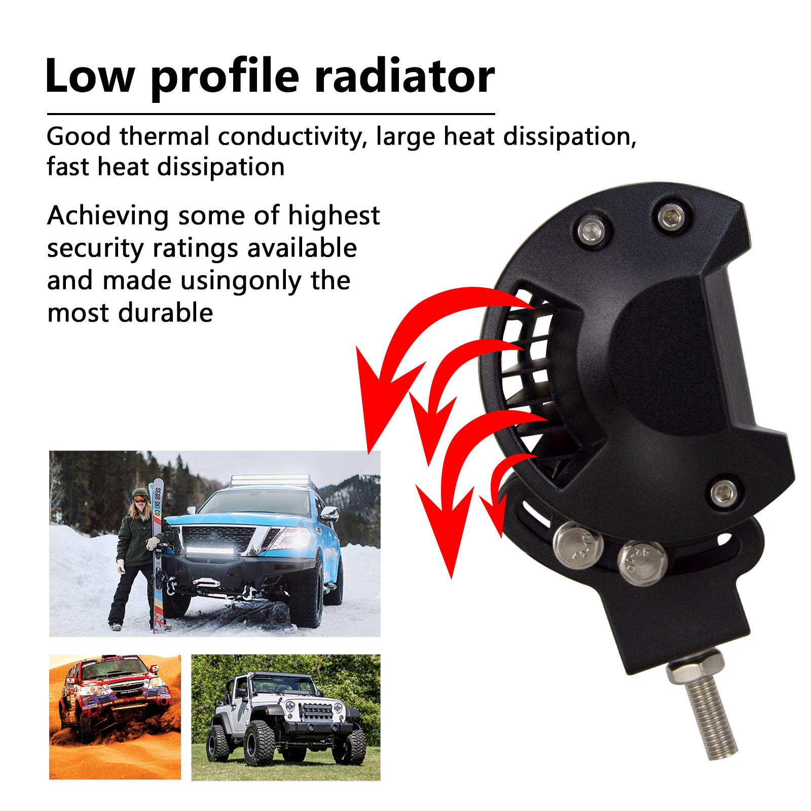 PICAA Barra Led Tres Fila 45 pulgadas 114CM 612W Barra de luz LED 12V Barra de luces LED Barra con Cable de luz de trabajo LED para SUV Offroad ATV UTV Tractor 4x4 coche auto