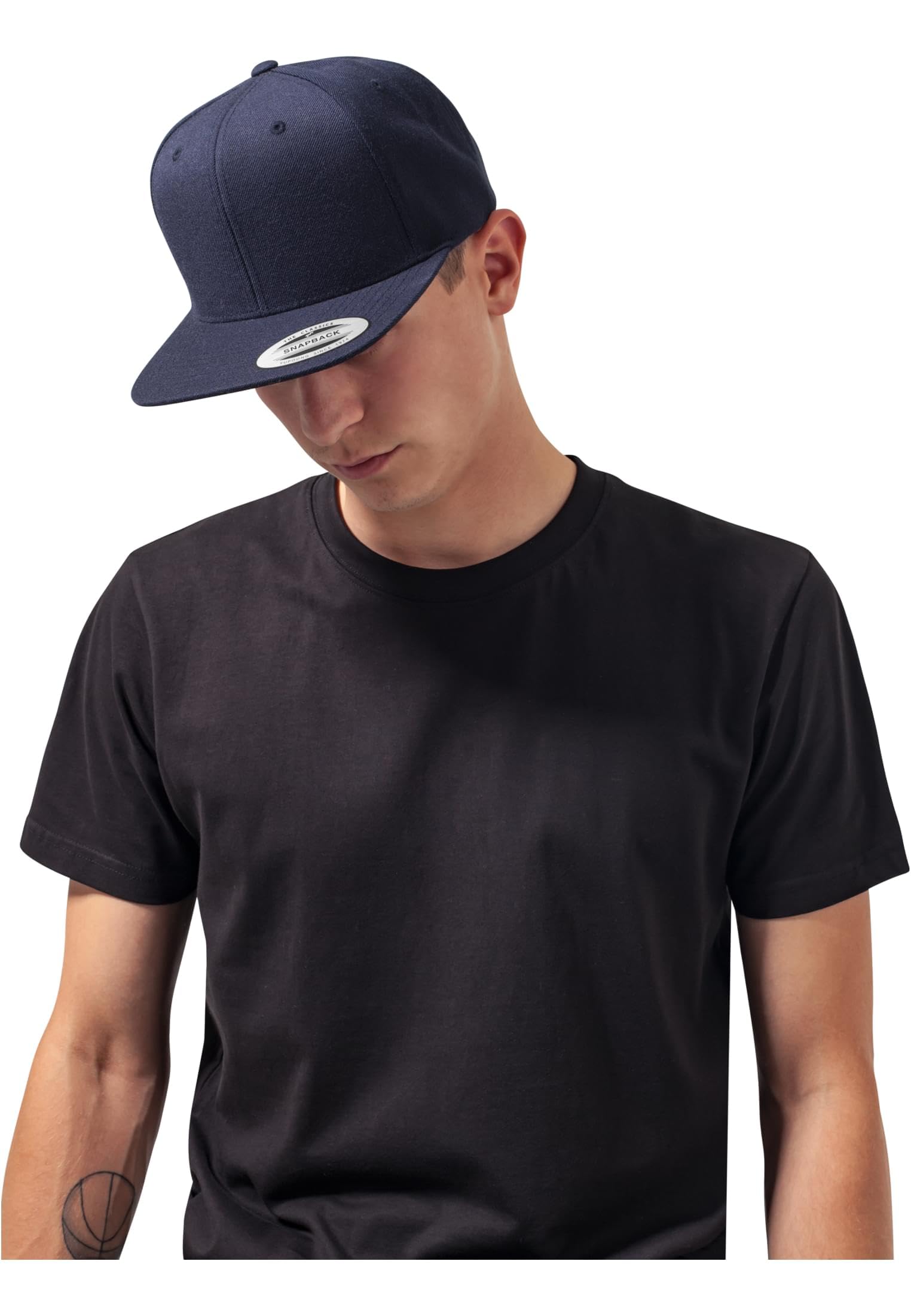 Flexfit Classic Snapback Cap, Mütze Unisex Kappe für Damen und Herren, One Size, Farbe darknavy/darknavy