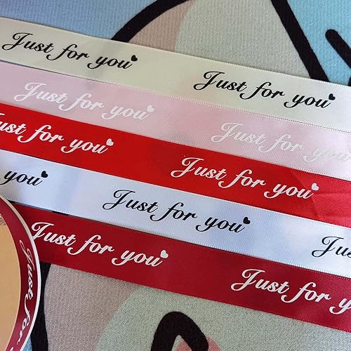 Miniatura 9 de Qingxii Decorr Just for You - Cinta de satén para boda, Navidad, día de San Valentín, caja de regalo para manualidades (rosa, 1 x 10 yardas)