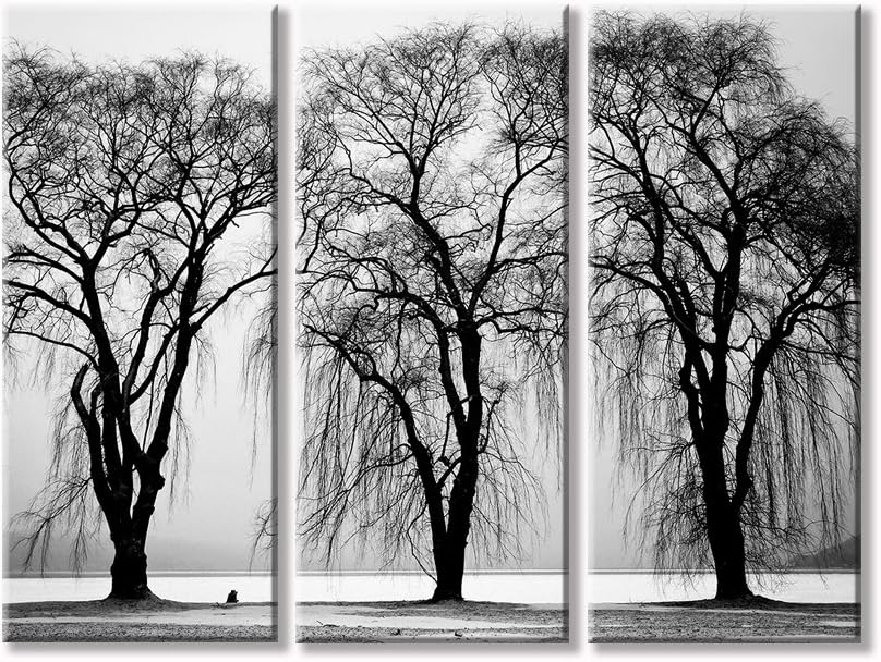 VIIVEI White Black Trees Wall Art Canvas Prints Paintings Art Home