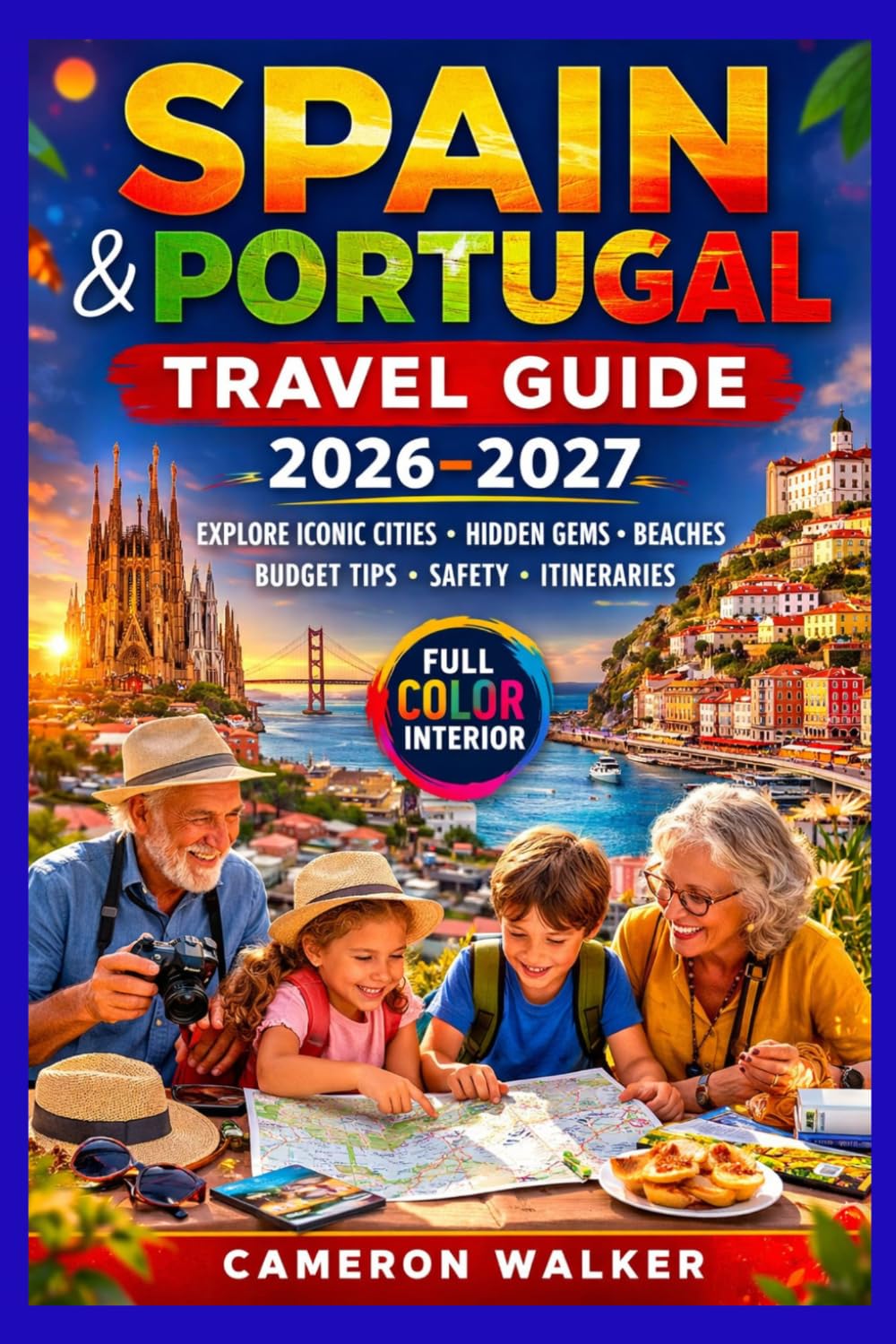 SPAIN & PORTUGAL TRAVEL GUIDE 2026–2027: Ultimate Full-Color Travel Companion with Cities, Beaches, Hidden Gems, Food, Itineraries & Budget Tips      Paperback – Large Print, March 20, 2026