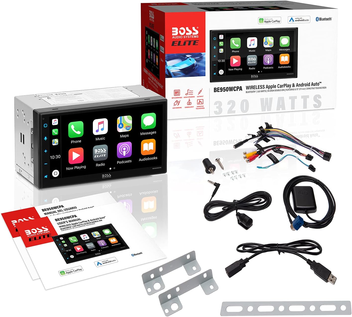 Buy BOSS Audio Systems Elite Series BE950WCPA Wireless Apple CarPlay