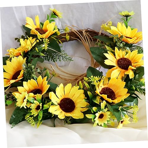 Miniatura 7 de ARTIBETTER Guirnalda colgante decoración de puerta decoración de girasol para exteriores sin agua artificial pared flor