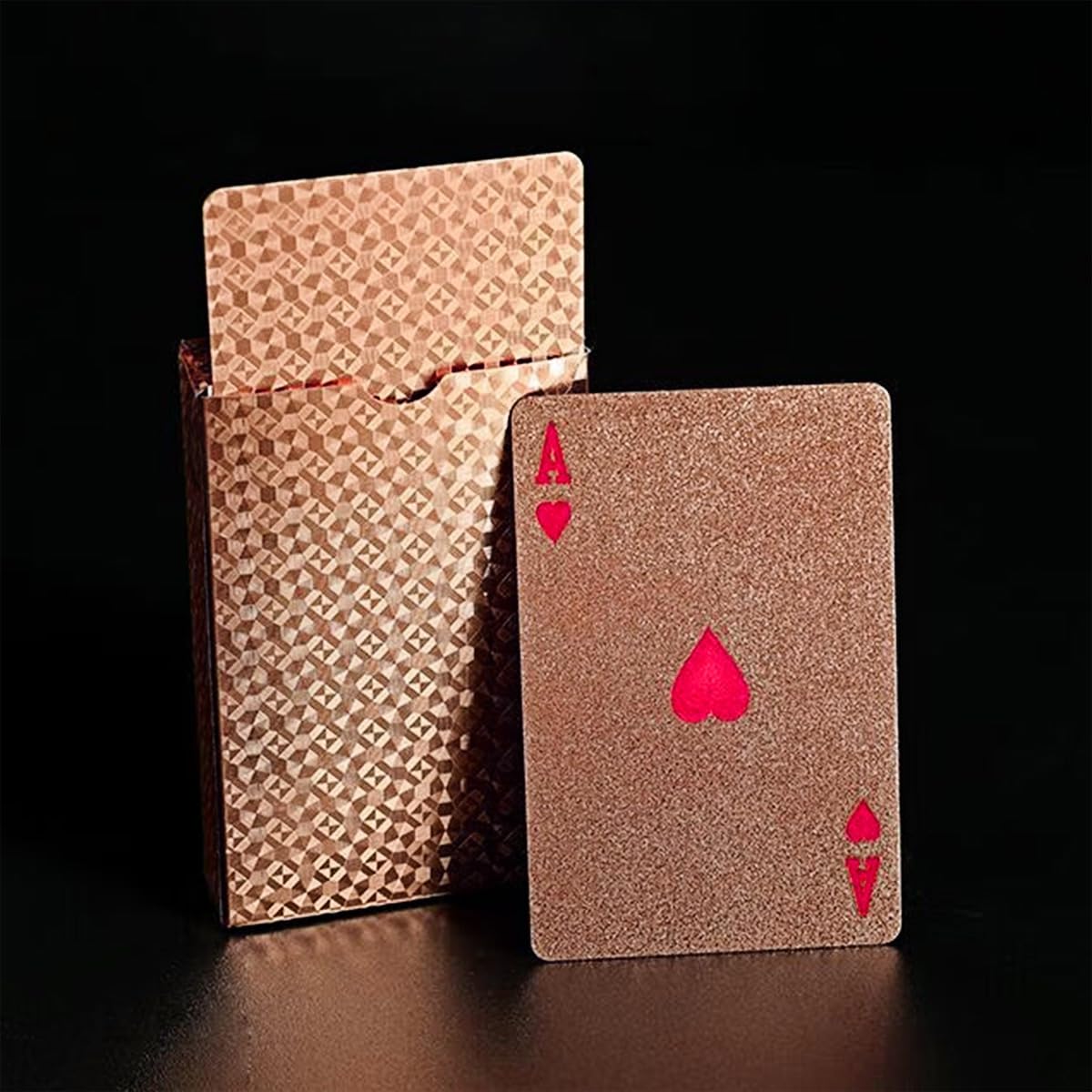 PMLAND Rose Gold Color Waterproof Playing Poker Cards - Poker Deck for Parties and Games