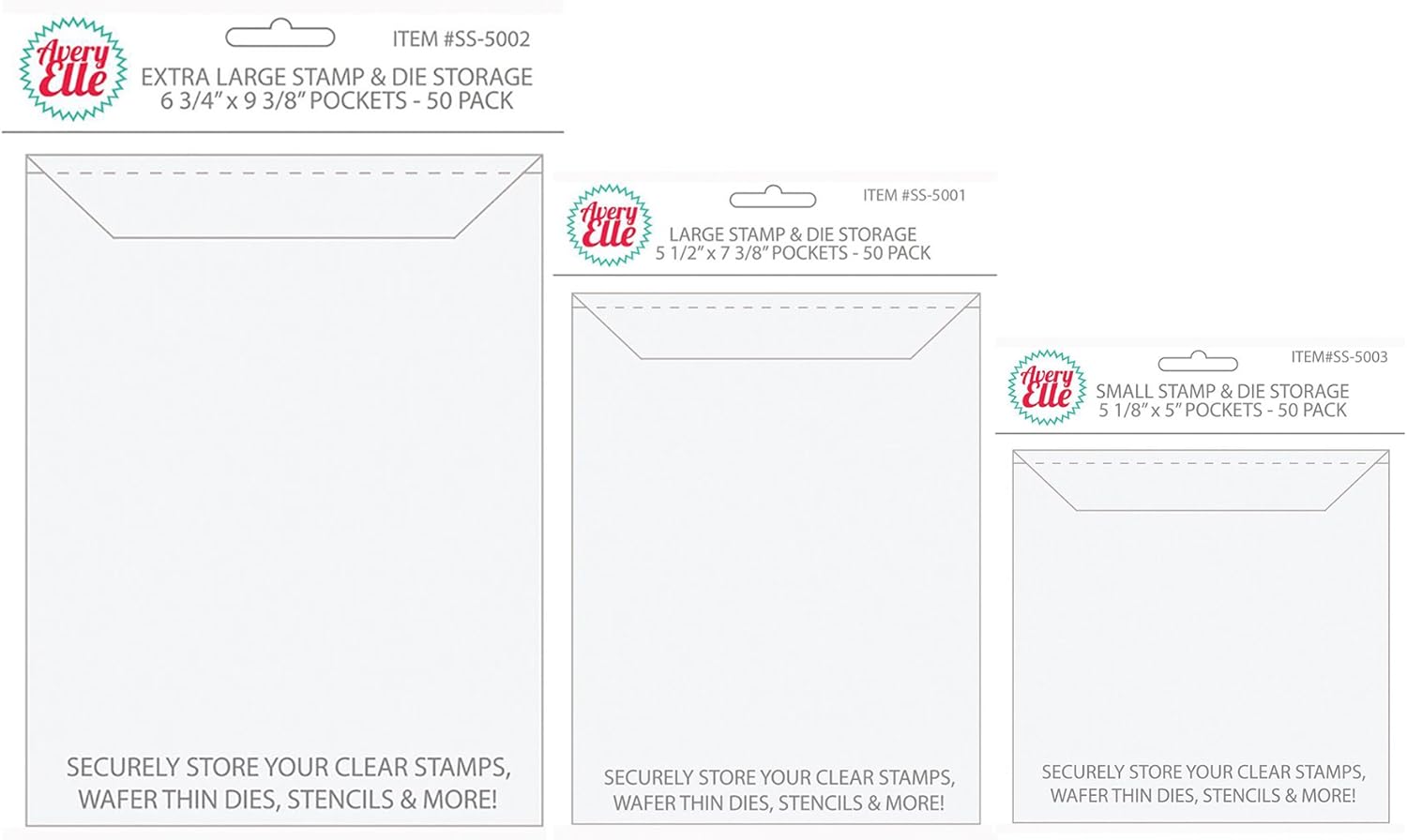 Avery Elle Stamp and Die Storage Pocket Bundle with Small