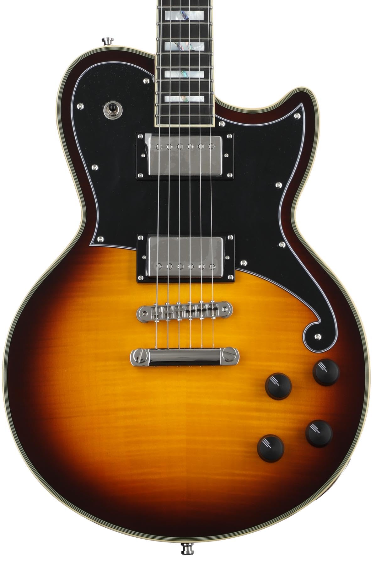 Amazon | D'Angelico Deluxe Atlantic, Vintage Sunburst Top, Natural