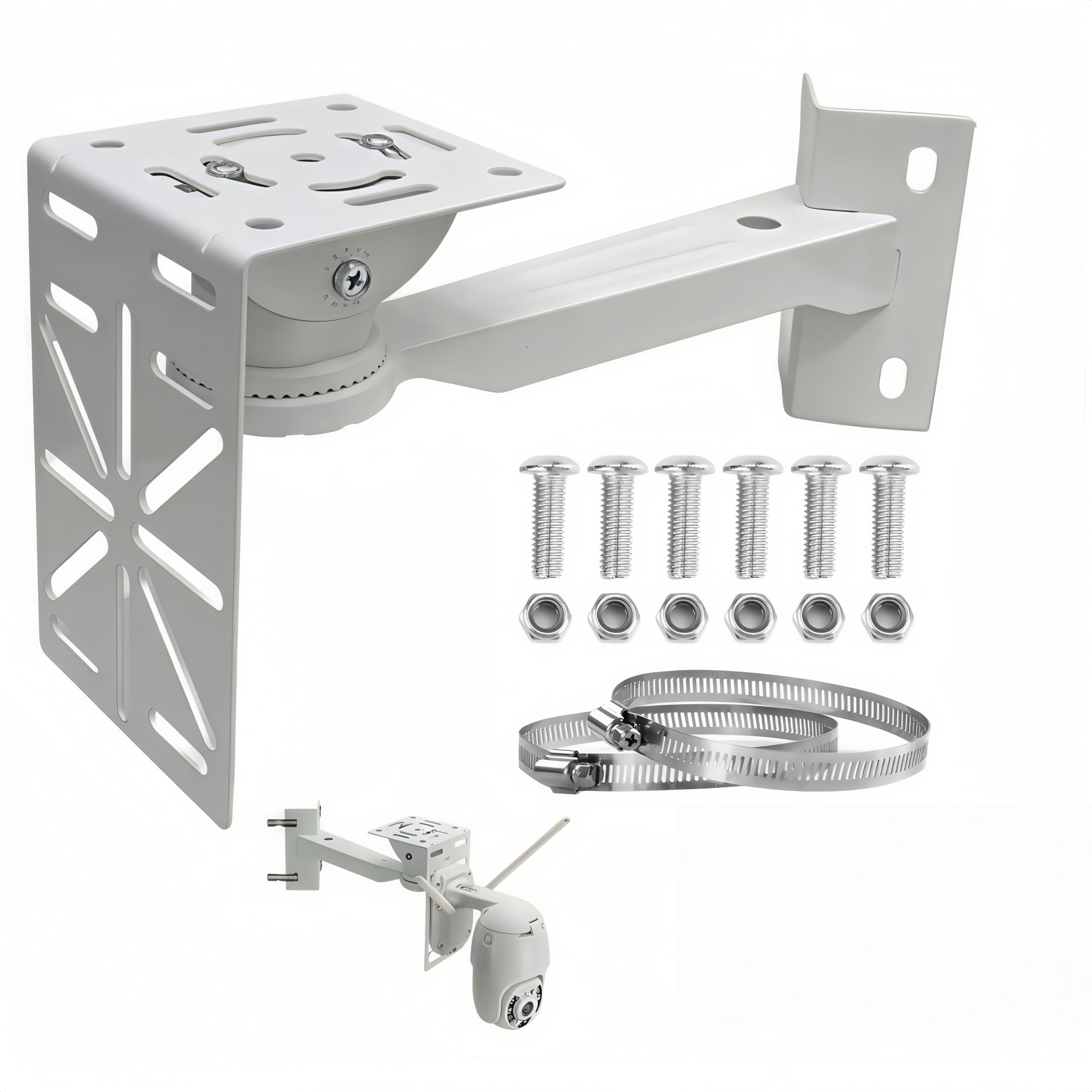 Support Polyvalent d'angle pour Caméra Extérieure, Idéal pour Une Surveillance Efficace en Extérieur