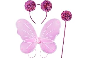 3 Pcs Halloween Abby Cadabby Wings Girls Costume Accessories