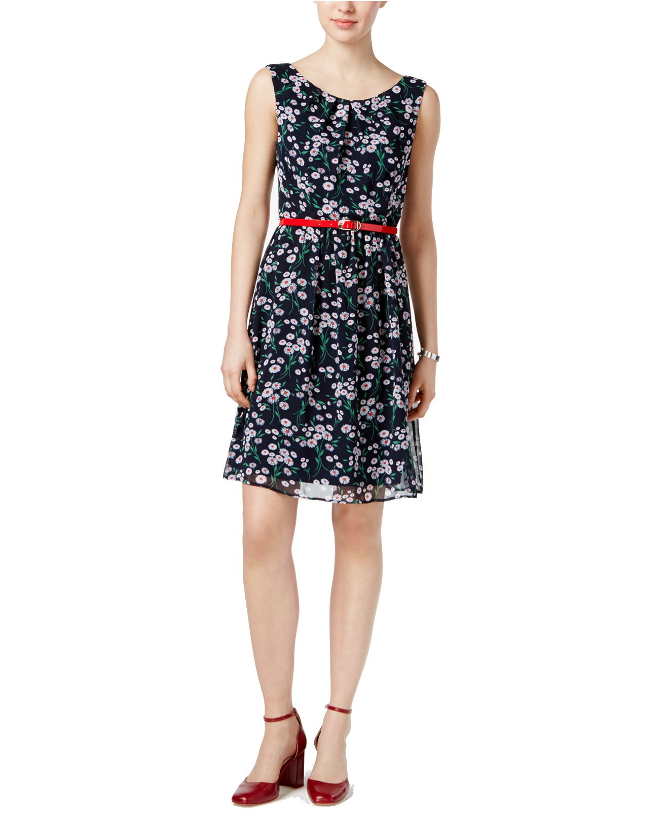 sachin and babi light blue dress Chiffon Overlay Fit and Flare Dress By main image 1