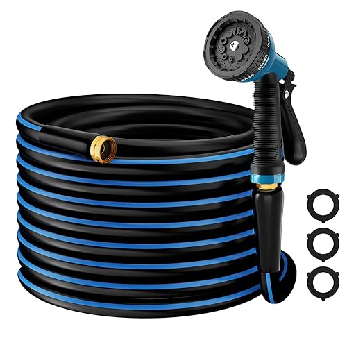 Heavy Duty Garden Hose 5/8" 50FT: Flexible Rubber Water Hose