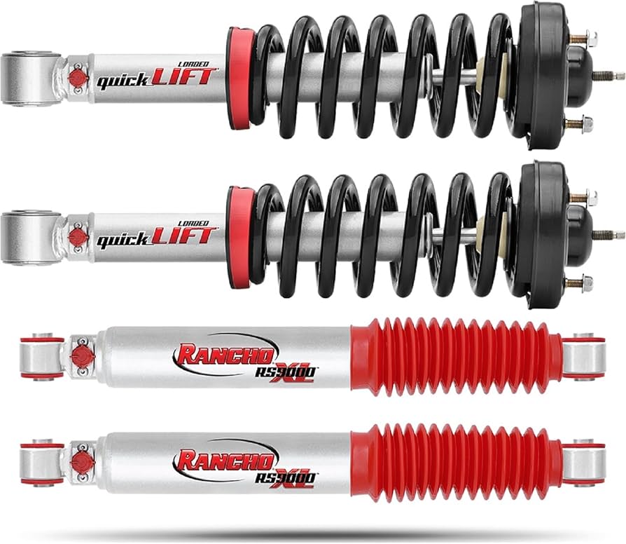 パーツ RANCHORS9000 Amazon.com: Rancho Set of Front QuickLIFT Loaded Struts +
