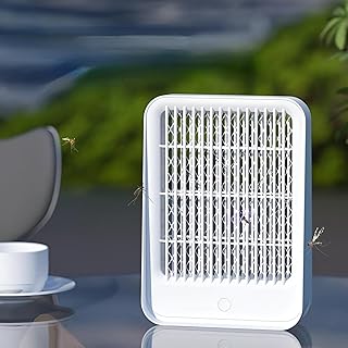 Fly Trap Lamp - UV Light Fly Catcher with High-Efficiency Electric Grid, Suitable for Homes and Gardens, Easy-to-Use with Removable Catch Tray for Quick Cleanup and Long-Lasting Performance (WHITE)