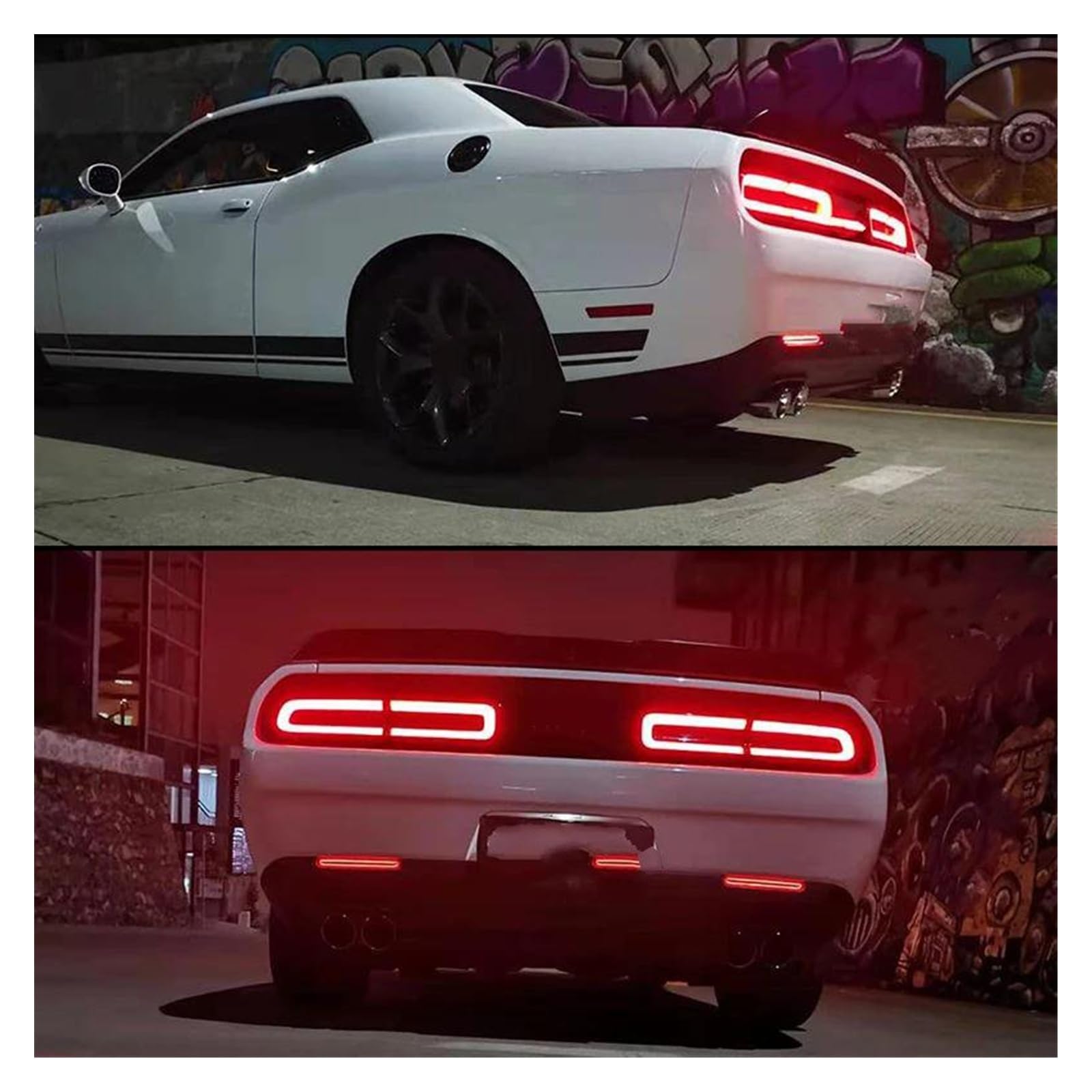 led-knipperlichten Voor Dodge Voor Challenger 2015 2016 2017 2018 2019 2020 2021 Voor Amber Achter Rode Led Zijmarkeringslicht Zijmarkeringslicht richtingaanwijzers(Smoke Front