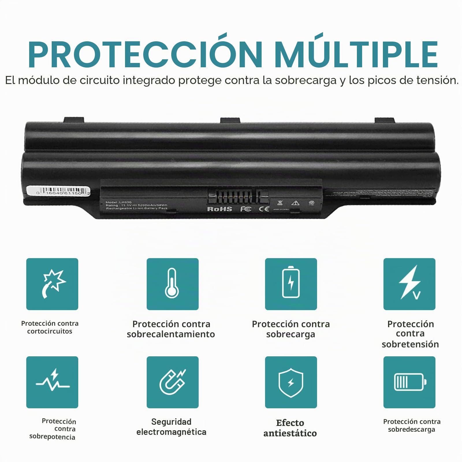 ASUNCELL Batería del Ordenador portátil para Fujitsu LifeBookA530 A531 AH530 AH530/3A AH531 LH52/C LH520 LH522 LH530 LH701 LH701A PH50/C PH50/E PH521 AH/D AH42/C AH42/D AH42/E