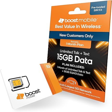 Amazon.com: Boost Mobile 1 Month 15GB Plan SIM Card Kit ...