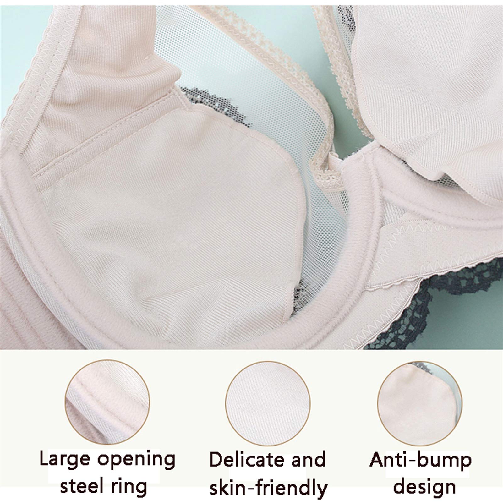 Sujetador de encaje para mujer, tamaño grande, minimiza los sujetadores sexys de cobertura completa, bralette sin acolchado (color: blanco, tamaño: 90 C)