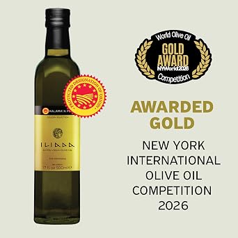 Iliada Kalamata PDO Extra Virgin Olive Oil, 500mL | Multi-Awarded | Single Region 100% Greek | Monovarietal Koroneiki | Cold Press | Polyphenol Rich | Chef's Favorite