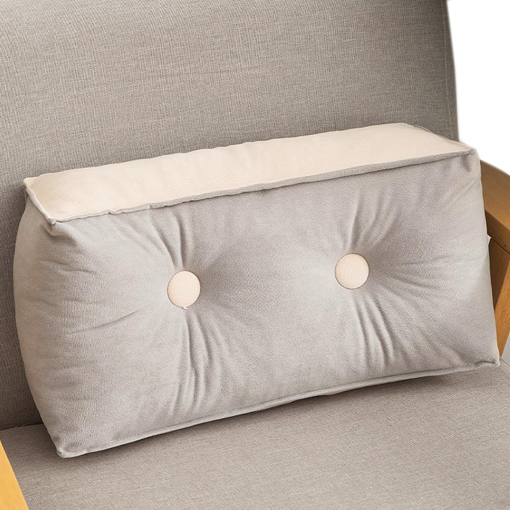 Multifunctional Lumbar Support Pillow Sofa Lumbar Back Cushion Car Office Chair Waist Pillow for Coccyx Pain Relief (Water Yellow, 40×14×20CM/15.7"×5.51"×7.87")