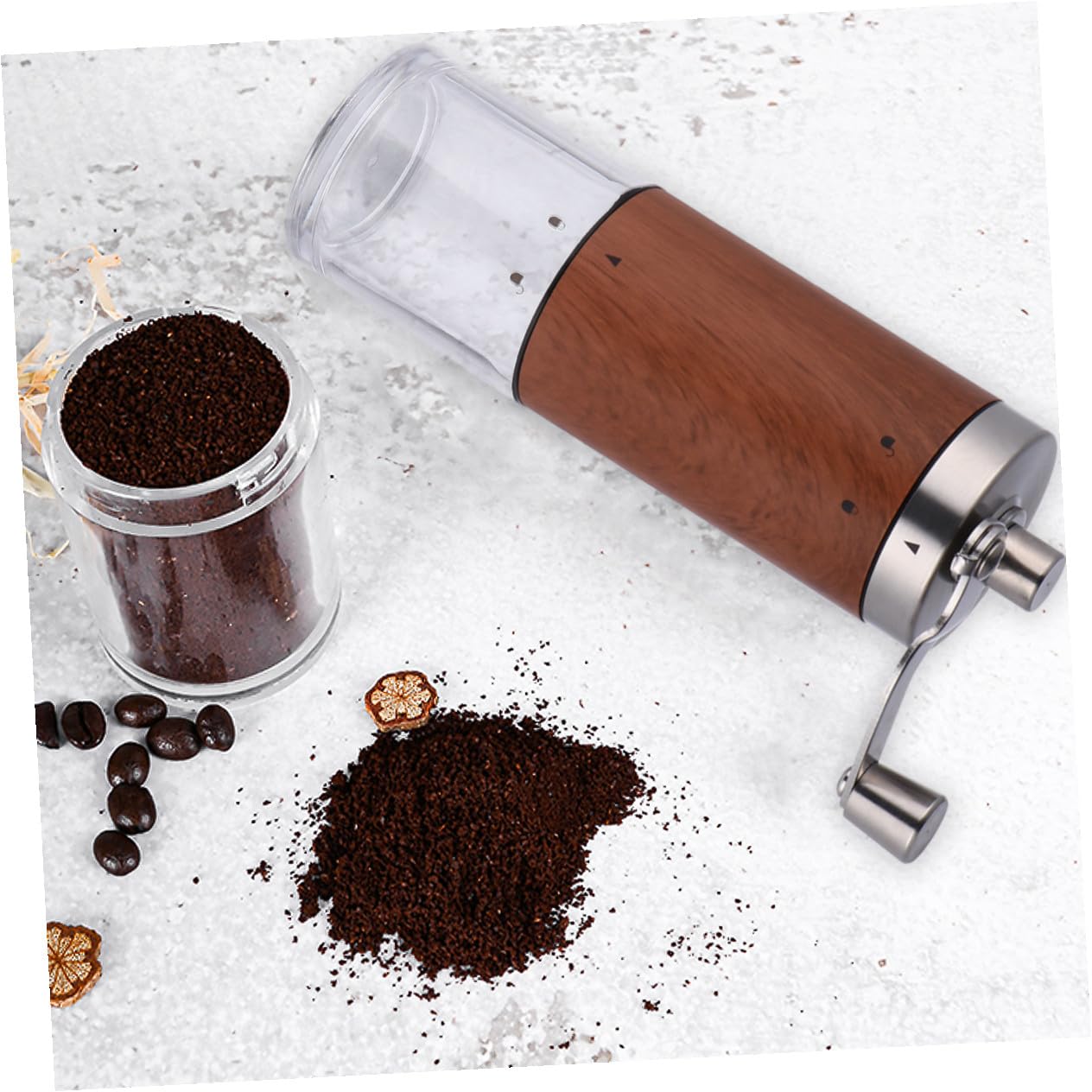 1pieza Moledor Manual De Café Acero Inoxidable Práctico y Para Especias Nueces y Color Madera Portátil y Conveniente Para