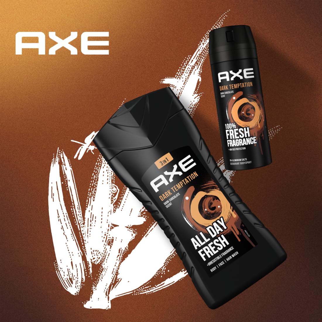 AXE Deodorante spray per il corpo, muschio, 8 x 150 ml, deodorante spray da uomo, senza alluminio, da uomo e da uomo