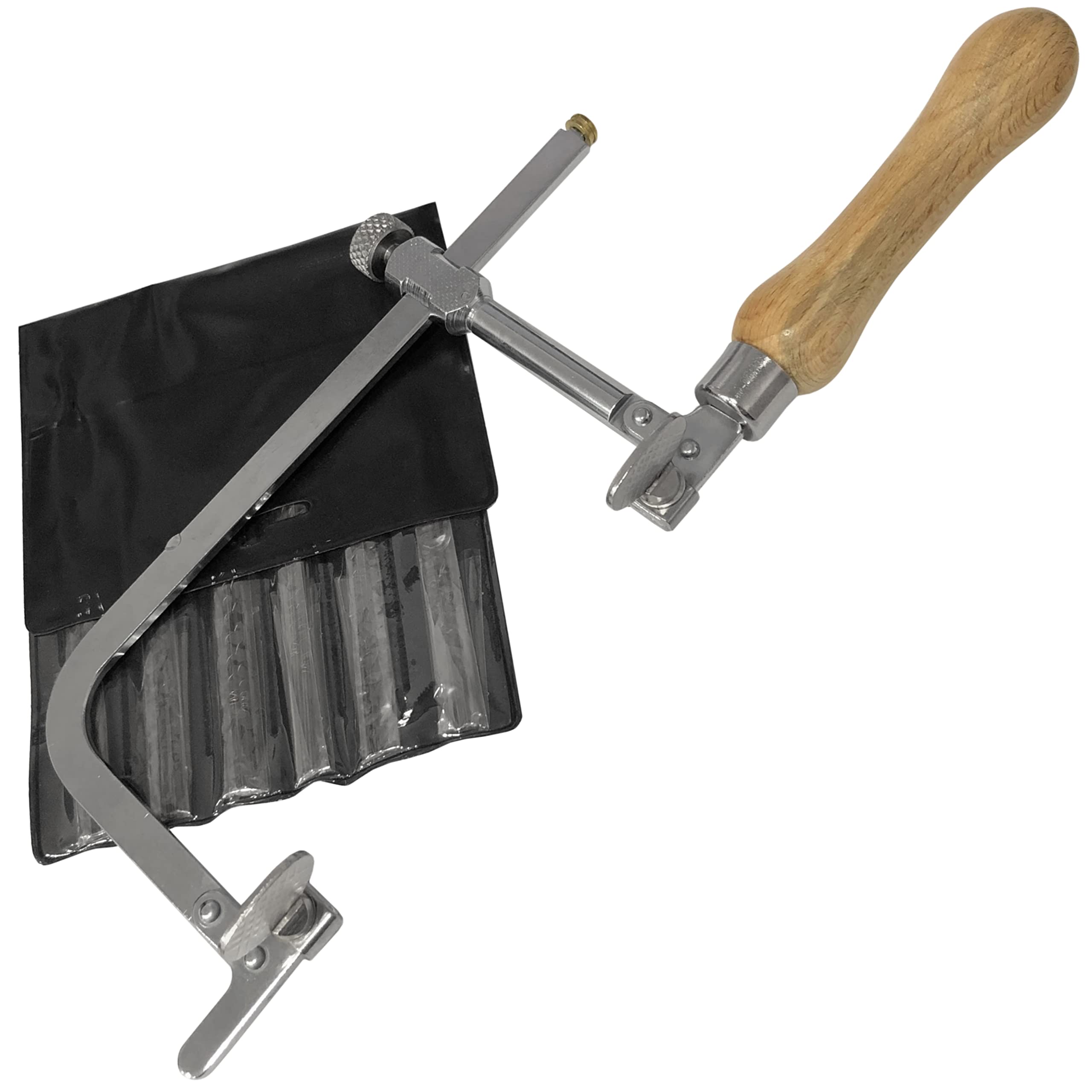 Jewellers Tools Adjustable Saw, Includes 144 Mixed Blades, 75mm Saw Working Depth
