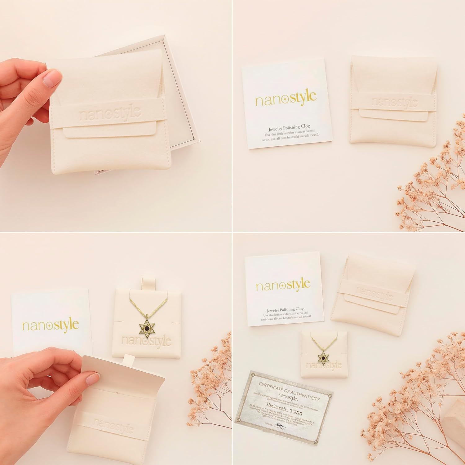 Star of David Necklace with Smallest Nano Bible - on Hebrew Pendant with Microscopic Tanakh Bible Holy Scriptures on 0.2" Microchip, Jewish Jewelry Faith Gifts for Him or Her, 20"