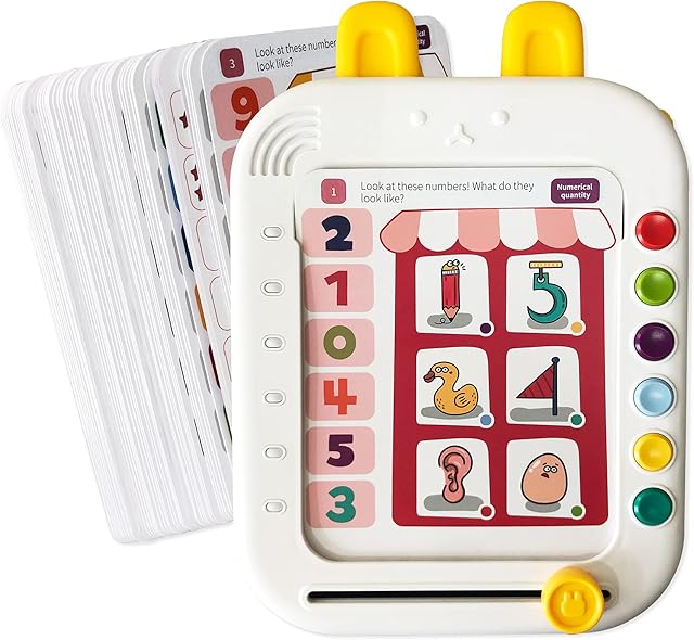 Gift Idea for Boys Girls 3 Years+, Richgv Logic Learning Pad for Toddlers. Early Development & Activity Toys. Interactive Educational Learning Toy. 120 Pages Logic Training Cards, Matching Game Toy