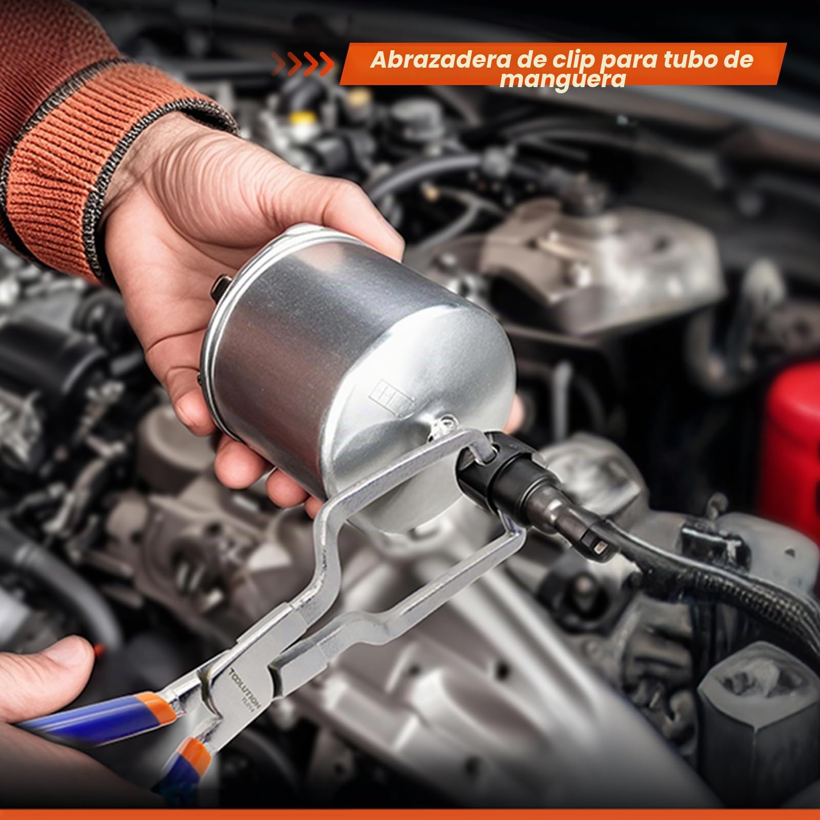 Juego de 5 Alicates Desconexión Combustible y Abrazaderas Auto | Alicates para combustible, abrazaderas, conectores y clip en C. Para reparación rápida de coches y mantenimiento.