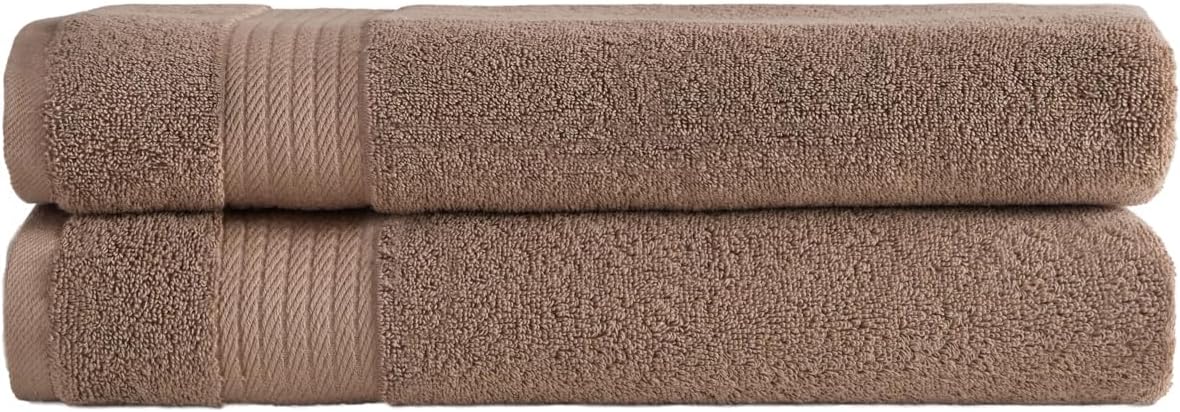 Ozdilek 2-Piece Bath Towels, 30x60 550GSM– 30x60 Inches, 100% Turkish Cotton, Luxury Quick Dry, Extra Large, Fade-Resistant, Eco-Friendly, Spa Towel, Cotton Towel (Milky Blue)
