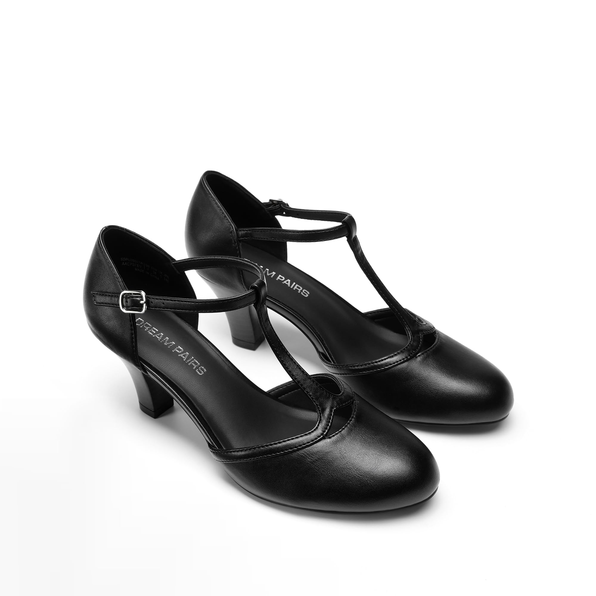 DREAM PAIRS Zapatos de Tacón Mujer Comodos Vestir, Tacones Mujer Tacon Mujer con Correa en el Tobillo