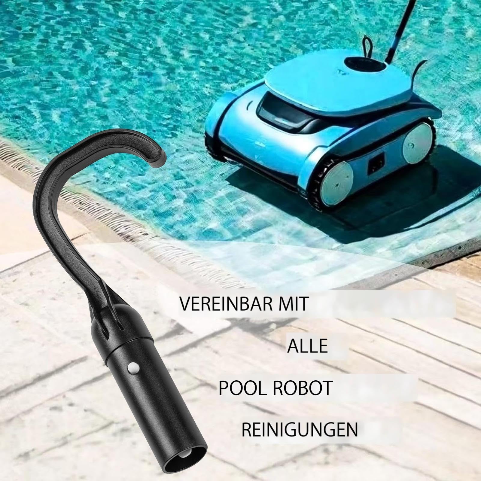 MEISHANG Crochet Accessoire Pour Robot De Piscine,Crochet Robot Piscine,avec 2.1M Anche Telescopique Piscine,Crochets Pour Robot Nettoyeur De Piscine,Utilisé Pour Tous Les Robot Piscine