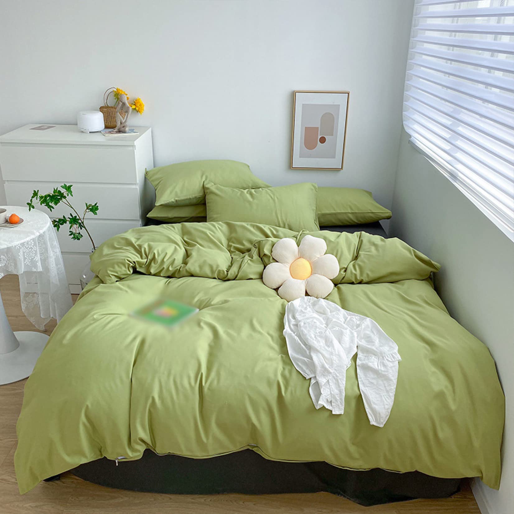 Housse de couette 150x200 lavable de qualité supérieure avec attaches de fixation