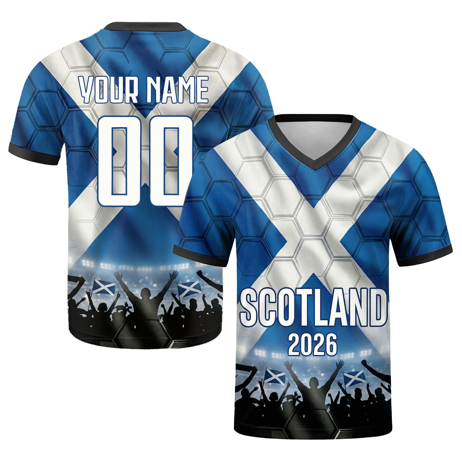 Seguire Personalised Football Shirt 2026 World Football Jersey Custom Name Number Jersey Customisable Fan Top for Men Women Kids
