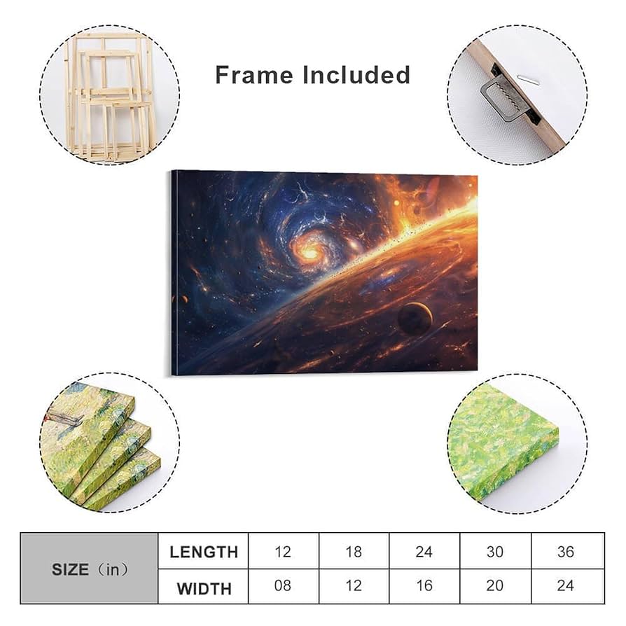 Amazon.co.jp: 絵画 惑星宇宙の驚異的な現象 アートパネル