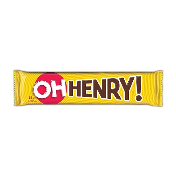 4 Full Sized OH Henry! chocolatey Candy Bars 232g (Imported From Canada)