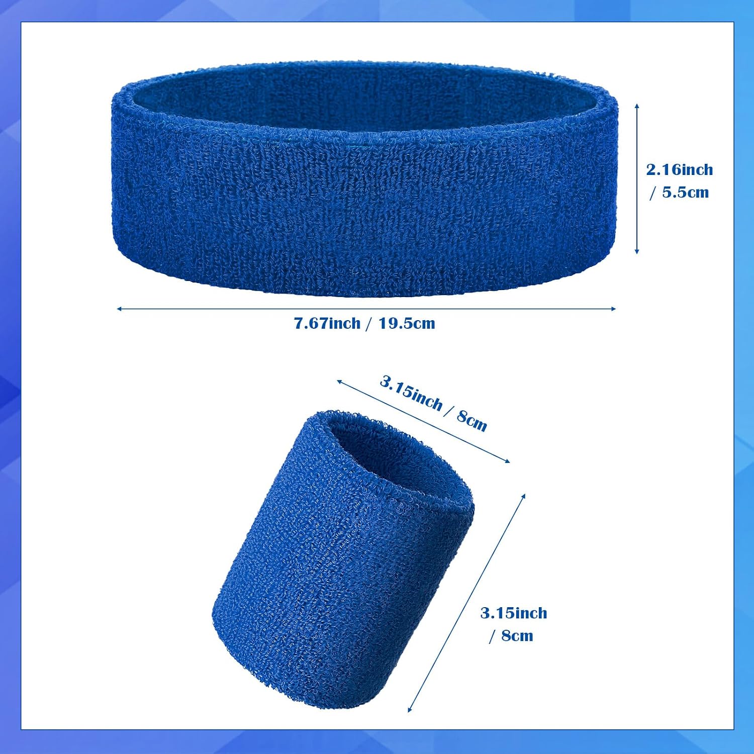 Skylety 24 Pcs 80s Neon Sweatbands Set Head Wrist Band image 3