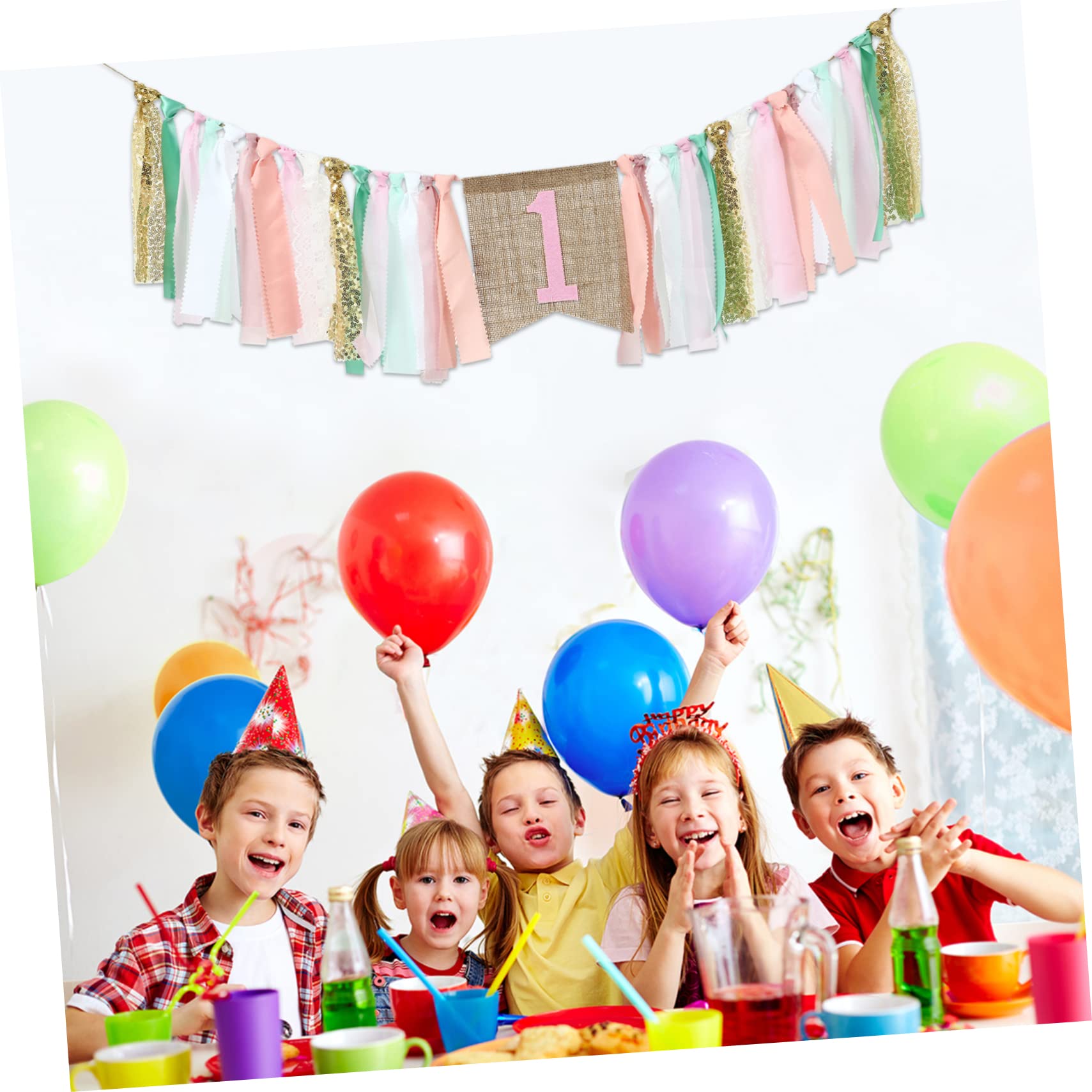 ABOOFAN 2pezzi Festone Compleanno Con Design Adorabile Decorazioni Per Feste Banner Leggero e Facile Da Usare Atmosfera Calda e Accogliente Per Compleanno Decorazioni Per Foto e Ricordi