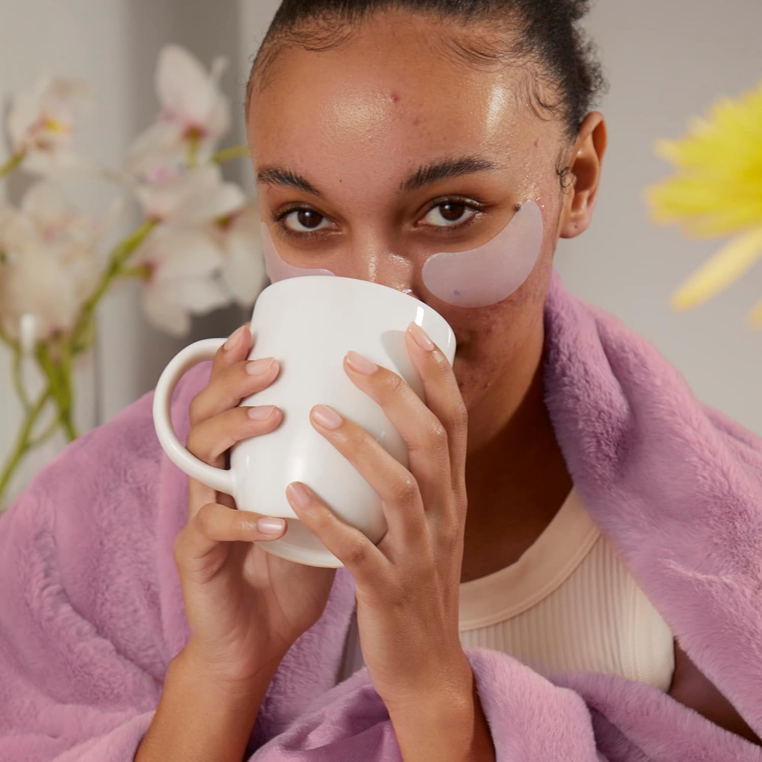 Peace Out Skincare Puffy Eyes. Biocellulose Under-Eye Patches that Minimize Puffiness, Dark Circles and Tired-Looking Eyes with Caffeine and Niacinamide (6 pairs) : Beauty & Personal Care
