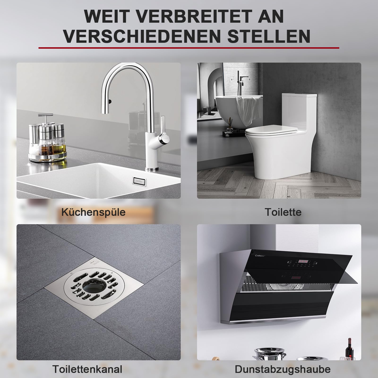 Elektrische Abflussspirale 550W Rohrreinigungsmaschine | Abflussreiniger Set für Küche, Bad & WC | Inkl. 28m Spirale & 7 Bohrköpfe | Effektiver Rohrreiniger