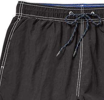 Nautica Men's Solid Quick Dry Classic Logo Swim-Trunk
