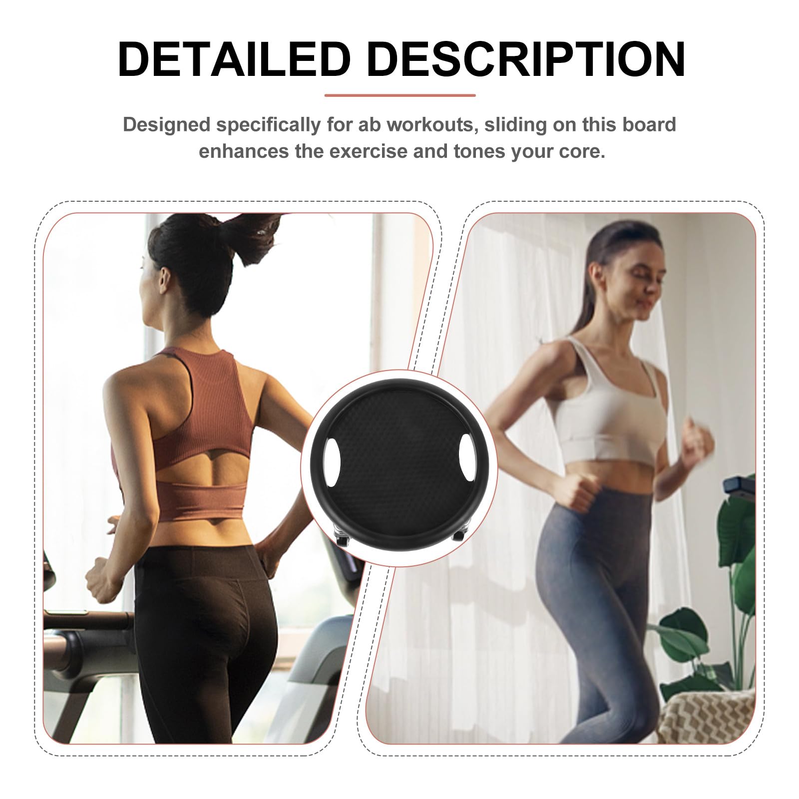 Discos Deslizantes para Ejercicio Abdominal Almohadilla, Equipo de Fitness Portátil y Silencioso, Disco Abdominal Negro Tamaño Mediano para Entrenamiento en Casa y Color Aleatorio