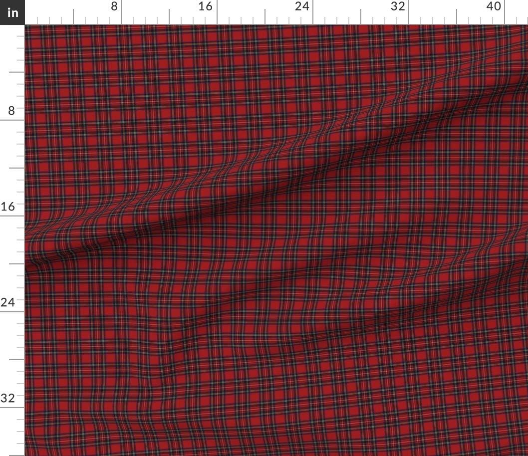 Spoonflower Fabric - Royal Tartan Plaid Red Scottish Highlands Printed on Petal Signature Cotton Fabric by The Yard - Sewing Quilting Apparel Crafts Decor